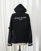 Early 2000s STONE ISLAND  Spellout Half Zip Hooded Chenille Knit