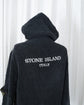 Early 2000s STONE ISLAND  Spellout Half Zip Hooded Chenille Knit