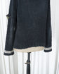 Early 2000s STONE ISLAND  Spellout Half Zip Hooded Chenille Knit
