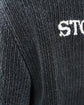 Early 2000s STONE ISLAND  Spellout Half Zip Hooded Chenille Knit