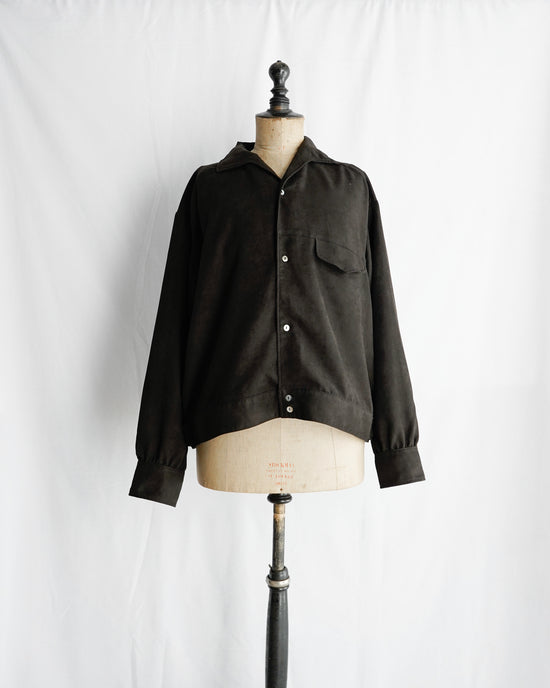 VEGAN SUEDE SHIRT JACKET