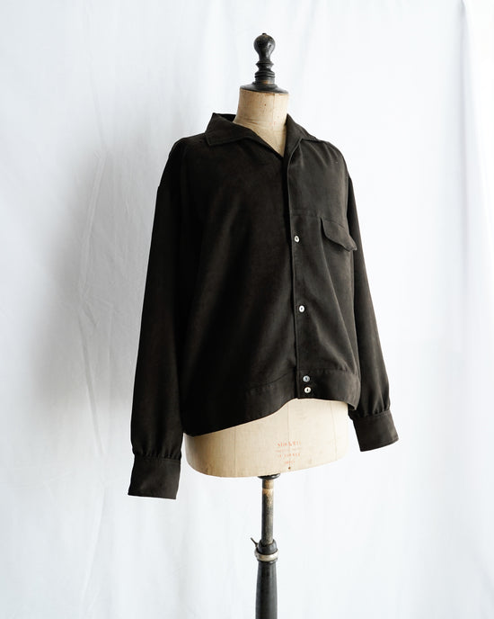 VEGAN SUEDE SHIRT JACKET