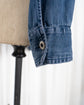 1992SS STONE ISLAND  MARINA Denim Reflective Spellout Blouson Design by Massimo Osti