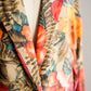 Flower pattern silk jacket