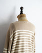 MILAN RIB BOAT NECK BORDER KNIT