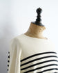 MILAN RIB BOAT NECK BORDER KNIT