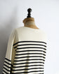 MILAN RIB BOAT NECK BORDER KNIT