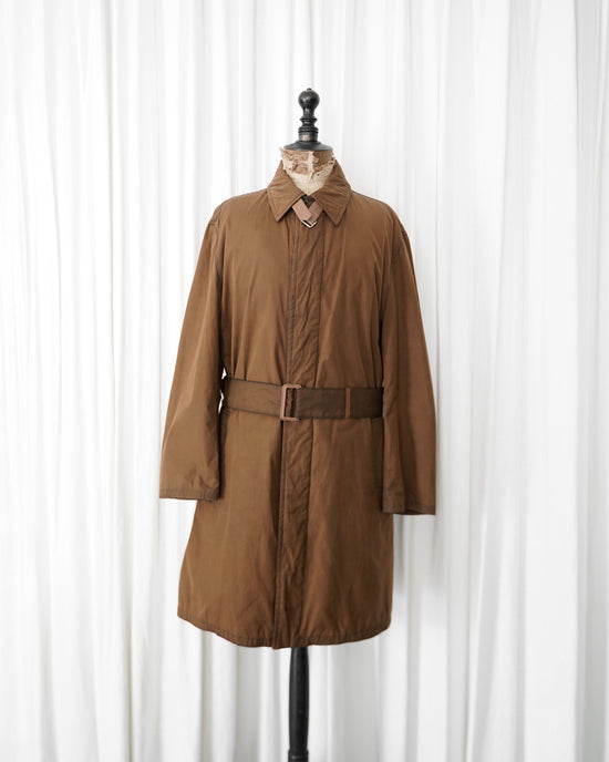HERMES Belted Long Coat