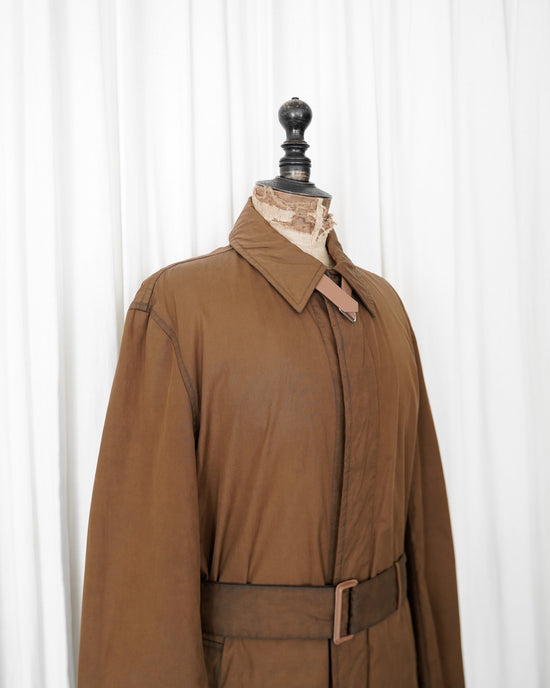 HERMES Belted Long Coat