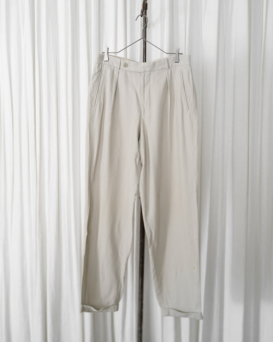 EMPORIO ARMANI Cotton Rayon 2tuck Trousers
