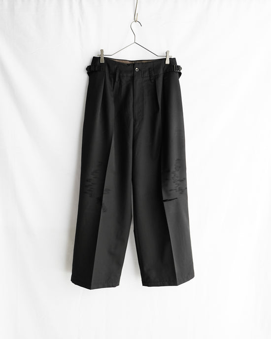 WOOL DAMAGE WIDE SLACKS