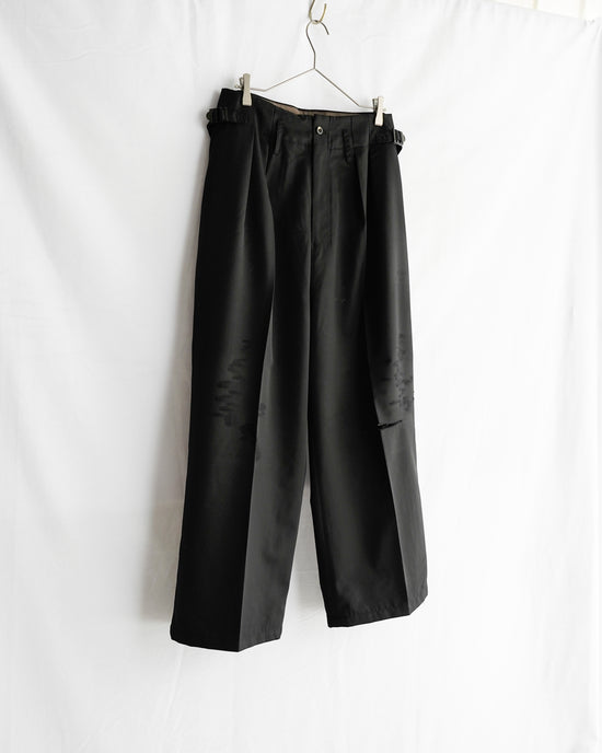 WOOL DAMAGE WIDE SLACKS