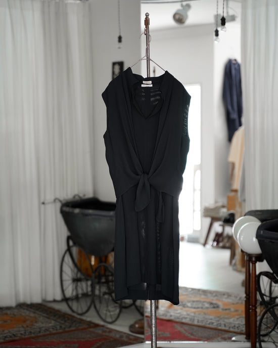 Made in France HERMES "マルジェラ期” Rayon Sleeveless layered dress