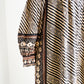 Cotton Stripe Ethnic Print Tuck Dress