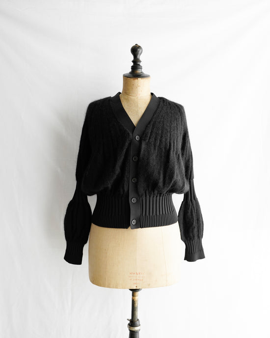 FRUTED MOHAIR CARDIGAN