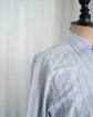 Made in France HERMES Serie Button Blue stripe shirt