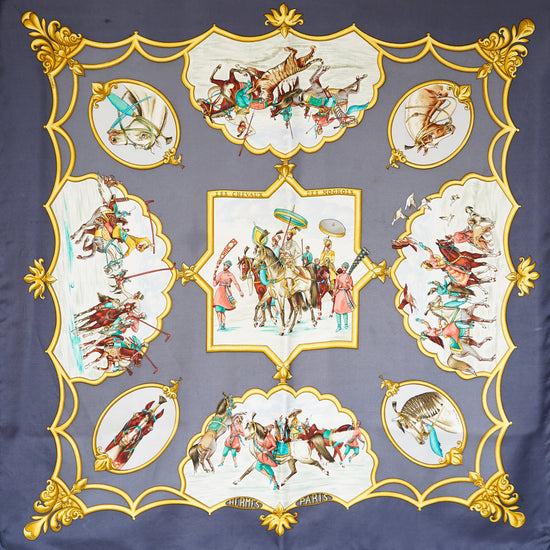 HERMES カレ90 "LES CHEVAUX DES MOGHOLS"
