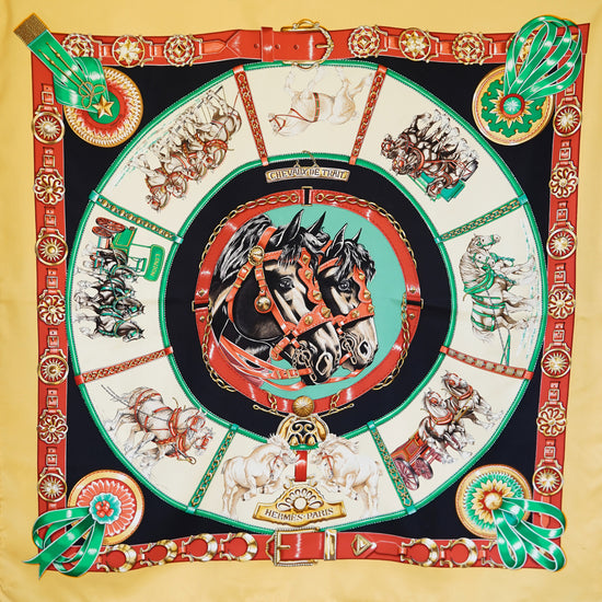 HERMES カレ90"CHEVAUX DE TRAIT"
