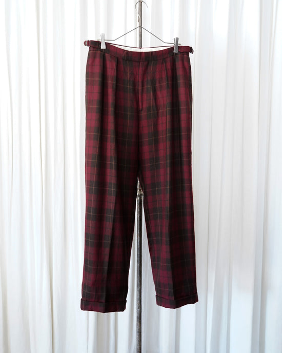 Polo by Ralph Lauren Side adjust 2 tuck wool check trousers