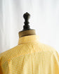 Made in France HERMES Yellow check B.D. shirt