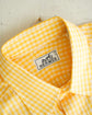 Made in France HERMES Yellow check B.D. shirt