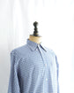 Made in France HERMES Blue check summer cotton shirt