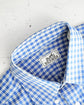 Made in France HERMES Blue check summer cotton shirt