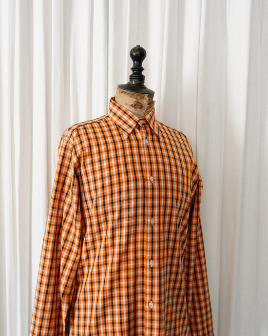HERMES Made in France cotton check shirt