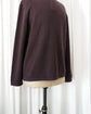 HERMES Made in Italy Yak wool leather trim half zip knit