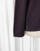 HERMES Made in Italy Yak wool leather trim half zip knit