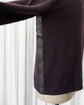 HERMES Made in Italy Yak wool leather trim half zip knit