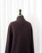 HERMES Made in Italy Yak wool leather trim half zip knit