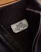 HERMES Made in Italy Yak wool leather trim half zip knit
