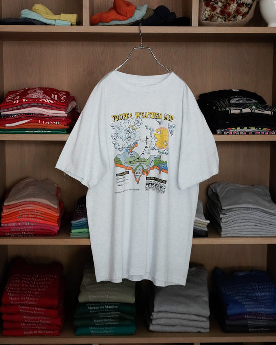 Made in U.S.A. YOOPER WEATHER MAP 1992 ALL SHITTY Forecast Print Tee