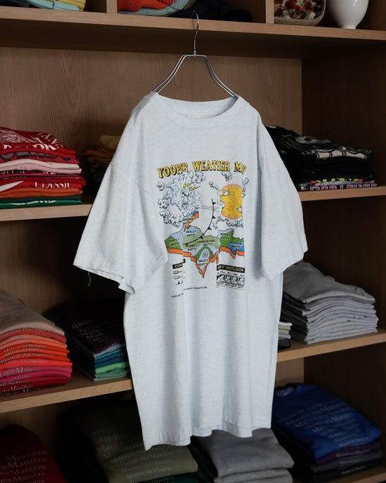 Made in U.S.A. YOOPER WEATHER MAP 1992 ALL SHITTY Forecast Print Tee