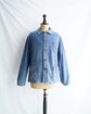 1940’s French Vintage LE MONT ST MICHEL Blue moleskin work jacket "V pocket"