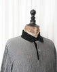 BALLANTYNE Two Tone Ribbed Cotton Knit Polo Shirt