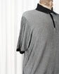 BALLANTYNE Two Tone Ribbed Cotton Knit Polo Shirt