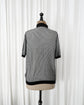 BALLANTYNE Two Tone Ribbed Cotton Knit Polo Shirt