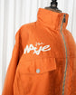 90s JET SET "the Wave" Neon Orange Heavy Nylon Stand Collar Jacket MADE IN ITALY