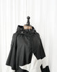 90s JET SET "the Wave" Black & White Star Nylon Anorak Jacket