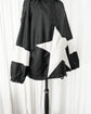 90s JET SET "the Wave" Black & White Star Nylon Anorak Jacket