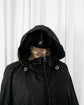 90s JET SET "the Wave" Black & White Star Nylon Anorak Jacket