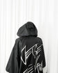 90s JET SET "the Wave" Black & White Star Nylon Anorak Jacket