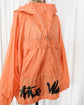 90s JET SET "the Wave" Neon Orange Nylon Anorak Jacket