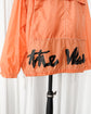 90s JET SET "the Wave" Neon Orange Nylon Anorak Jacket