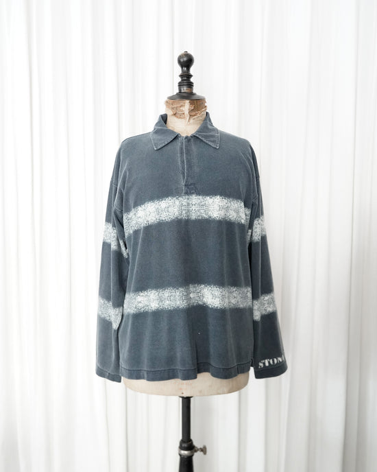 1995ss STONE ISLAND By Massimo Osti "Corrosion Stripe" Sleeve Logo Polo Shirt