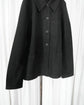90s Agnes B Black French Cotton Work Jacket