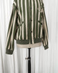 1980s BONEVILLE Sporting Goods Vertical Striped Bomber Jacket "IDEAS FROM MASSIMO OSTI"