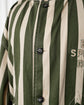 1980s BONEVILLE Sporting Goods Vertical Striped Bomber Jacket "IDEAS FROM MASSIMO OSTI"